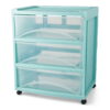 Mainstays 3 Drawer Wide Mint Storage Cart, File Cabinet for A4 And Larger Files