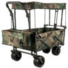 VEVOR Collapsible Wagon Cart Camouflage, Foldable Wagon Cart Removable Canopy 603D Oxford Cloth