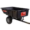 Brinly-Hardy PCT-17BH 850 lb. 17 cu. ft. Tow-Behind Poly Utility Cart with Durable Compression Molded Bed for Lawn Tractors & Zero-Turn Mowers