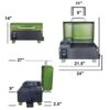 Buffalo Outdoor 808353 Portable Wood Pellet Electric Grill in Green
