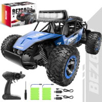 Bezgar 1:14 RC Cars Remote Control Monster Trucks RC Drift Car for Adults Kids 8+, 2 Car Batteries