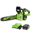 Greenworks 24V 12-inch Brushless Chainsaw with 4.0 Ah Battery and Charger, 2016602