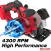 PowerSmart 20V 6-1/2 inch Cordless Circular Saw with 4.0Ah Battery and Fast Charger