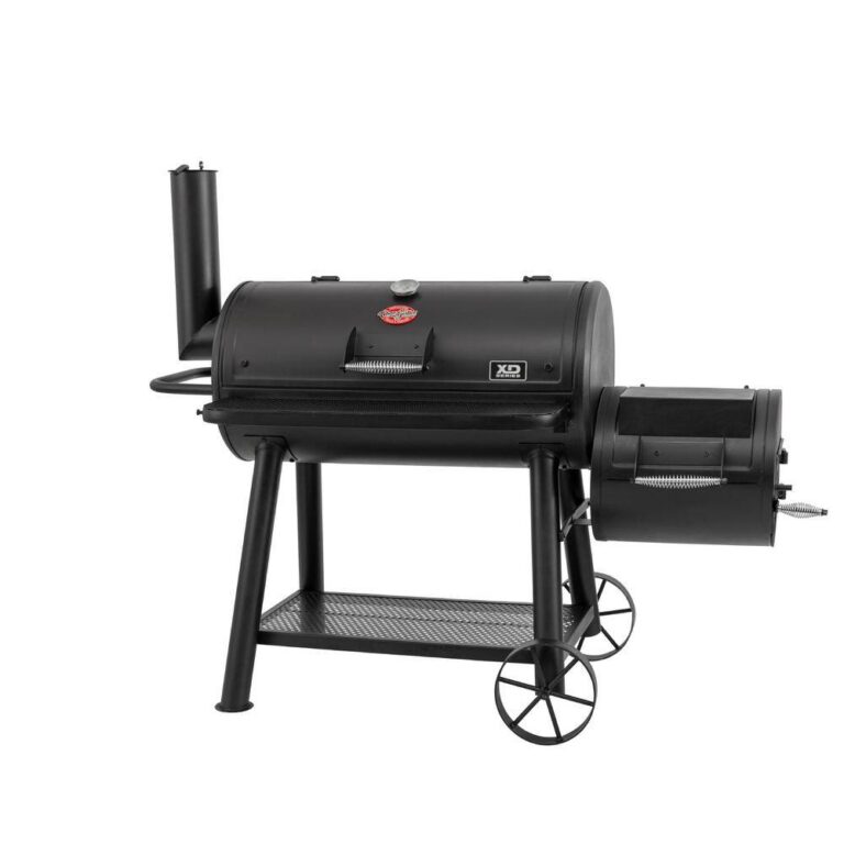 Char-Griller 8250 Grand Champ Charcoal Grill and Offset Smoker in Black ...