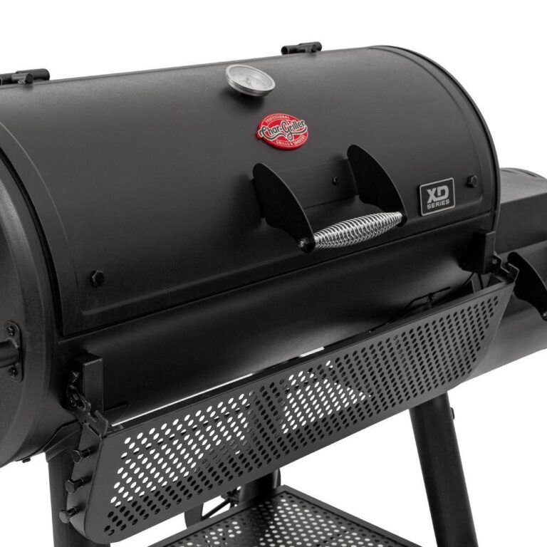 Char-Griller 8250 Grand Champ Charcoal Grill and Offset Smoker in Black ...