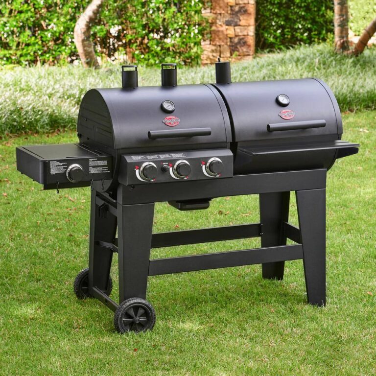 Char-Griller 5650 Double Play 1,260 sq., in. 3-Burner Gas and Charcoal ...