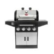 Char-Griller 7400 Flavor Pro 4-Burner Propane, Wood Gas Grill with Multi-Fuel Flavor Drawer in Silver
