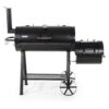 PHI VILLA THD-E02GR016 Extra Large Heavy-Duty Offset Charcoal Smoker in Black