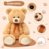 MorisMos Giant Teddy Bear 35.4'' Soft Stuffed Animal Big Bear Plush Toy, Tan MorisMos Giant Teddy Bear 35.4'' Soft Stuffed Animal Big Bear Plush Toy, Tan