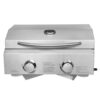 Zimtown Portable 2 Burner 20,000BTU Stainless Steel Propane Grill with Foldable Leg