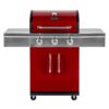 Dyna-Glo DGG424RNP-D 3-Burner Propane Gas Grill in Red