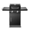 Dyna-Glo DGP321CNP-D Premier 2-Burner Propane Gas Grill with Folding Side Tables in Black