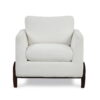 Desert Fields Sherpa Chair with Wood Legs, Cream
