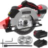PowerSmart 20V 6-1/2 inch Cordless Circular Saw with 4.0Ah Battery and Fast Charger