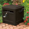 Suncast 225 ft. Smart Trak Wicker Garden Hose Reel Guide and Hideaway, Java Brown