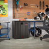 Suncast 36-Inch Storage Cabinet Locker for Garage and Shed, Black