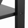 HomGarden 2 Pack 3-Tier End Table Square Wood Sofa Side Table, Black