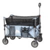 Ozark Trail Adult Height Adjustable Quad Fold Camping Cart Wagon, Blue
