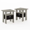 Furinno Petite End Table - Set of 2, Espresso Furinno Petite End Table - Set of 2, Espresso