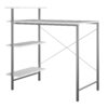Mainstays Side Storage Desk - White
