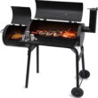 AEDILYS 27 inch Charcoal Barrel Grill with Offset Smoker