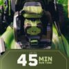 Green Machine GMPM6200 62V Cordless 3-in-1 High Wheel Push Walk Behind Mower, Brushless 22 In. Cutting Width with 4Ah Battery and Rapid Charger