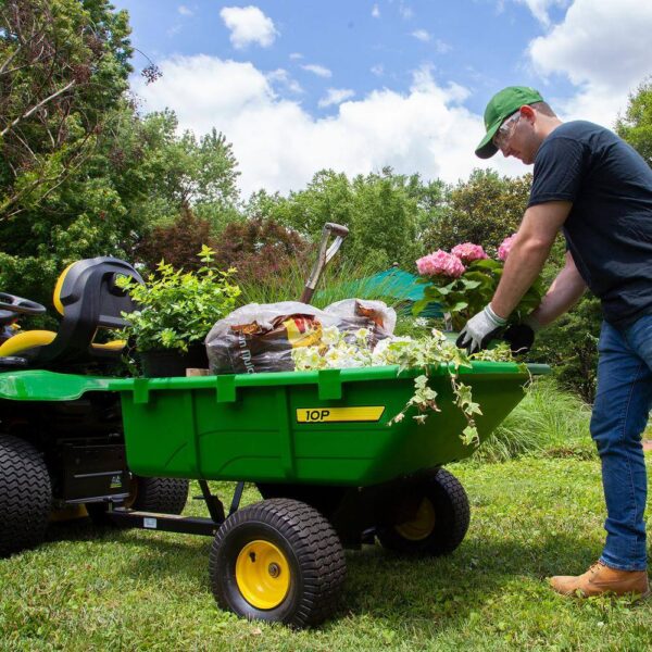 John Deere PCT-100JDC 650 lb. 10 cu. ft. Tow-Behind Poly Utility Cart ...