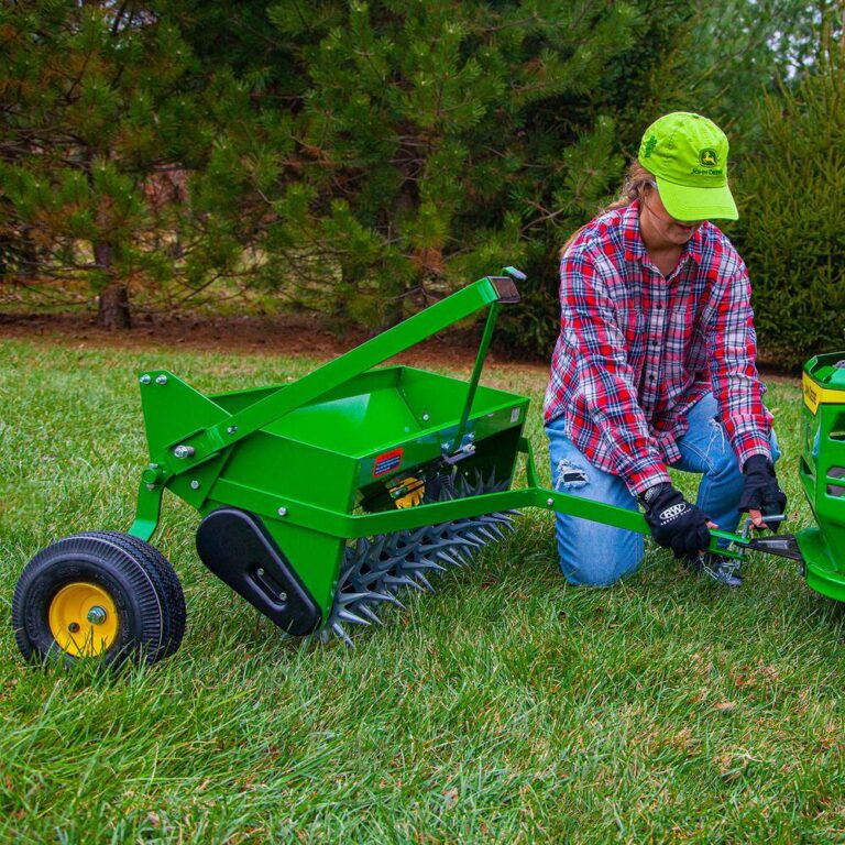 John Deere As Jd In Tow Behind Combination Aerator Spreader Discounttoday Net