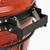 Kamado Joe KJ13RH Joe Jr. 13.5 in. Portable Charcoal Grill in Red with Cast Iron Cart, Heat Deflectors and Ash Tool