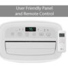 LG LP0721WSR 7,000 BTU (DOE) 115-Volt Portable Air Conditioner LP0721WSR Cools 300 Sq. Ft. with Dehumidifier Function and LCD Remote