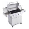 Monument Grills 24367 4-Burner Propane Gas Grill in Stainless with LED Controls, Side and Side Sear Burners
