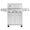 Monument Grills 24367 4-Burner Propane Gas Grill in Stainless with LED Controls, Side and Side Sear Burners