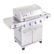Monument Grills 24367 4-Burner Propane Gas Grill in Stainless with LED Controls, Side and Side Sear Burners