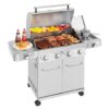 Monument Grills 24367 4-Burner Propane Gas Grill in Stainless with LED Controls, Side and Side Sear Burners