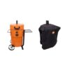 OKLAHOMA JOE'S 22202159 Bronco 284 sq. in. Drum Charcoal Smoker and Grill in Orange with Cover