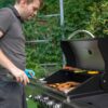 PHI VILLA THD-E02GR001 4-Burner Portable Propane Gas Grill in Stainless Steel with Side Burner and Fixed Side Tables PHI VILLA THD-E02GR001 4-Burner Portable Propane Gas Grill in Stainless Steel with Side Burner and Fixed Side Tables