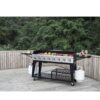 Royal Gourmet GB8000C 8-Burner Event Propane Gas Grill in Black with 2 Folding Side Tables with Cover