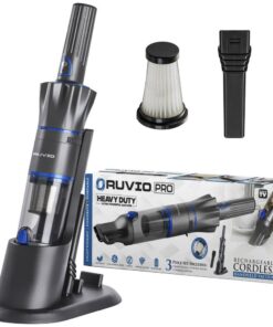 RUVIO 8558 Pro 11.1-Volt Bagless Cordless HEPA Filter Multisurface Gray Handheld Vacuum