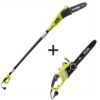 RYOBI RY43155-PS 16 in. 13 Amp Electric Chainsaw and 6 Amp Pole Saw