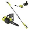 RYOBI P2570-LP ONE+ HP 18V Brushless Whisper Series 12 in. Battery Chainsaw & Pole Lopper w/ 6.0 Ah Battery & Charger
