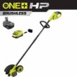 RYOBI P2312 ONE+ HP 18V Brushless Edger with 4.0 Ah Battery and Charger