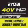 RYOBI RY404140 40V HP Brushless Whisper Series 160 MPH 650 CFM Cordless Battery Leaf Blower with 6.0 Ah Battery and Charger RYOBI RY404140 40V HP Brushless Whisper Series 160 MPH 650 CFM Cordless Battery Leaf Blower with 6.0 Ah Battery and Charger