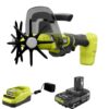 RYOBI P2990 ONE+ 18V Cordless Compact Battery Cultivator with 2.0 Ah Battery and Charger