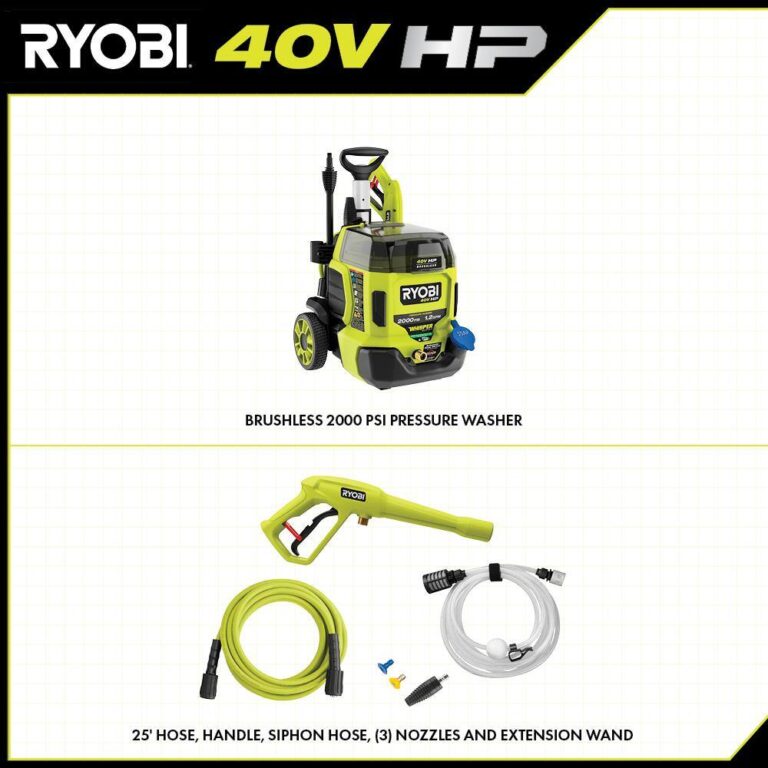 RYOBI RY40306BTLVNM 40V HP Brushless Whisper Series 2000 PSI 1.2 GPM ...