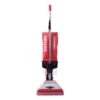 Sanitaire EURSC887E Tradition Upright Vacuum Cleaner with Dust Cup, 7 Amp, 12 in. Path, Red/Steel