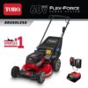 Toro 21323 21in. Recycler SmartStow 60-Volt Lithium-Ion Brushless Cordless Battery Walk Behind Push Mower - 4.0 Ah Battery, Charger