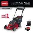 Toro 21466 Recycler 22 in. SmartStow 60-Volt Max Lithium-Ion Cordless Battery Walk Behind Mower, 6.0 Ah Battery/Charger Included
