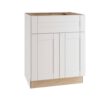 Contractor Express Cabinets B24-AVW Vesper White Shaker Assembled Plywood Base Kitchen Cabinet with Soft Close 24 in. x 34.5 in. x 24 in.