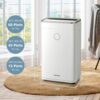 Costway ES10105US-WH 60-Pint Dehumidifier for Home and Basements 4000 Sq.ft. w/3-Color Digital Display