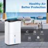 Costway ES10106US-WH 100-Pint Dehumidifier for Home & Basements w/Smart App& Alexa Control